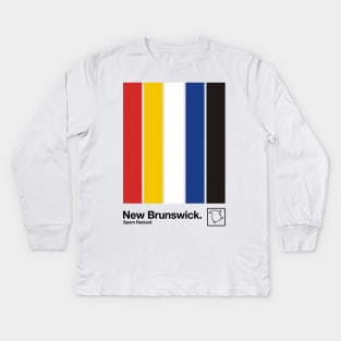 New Brunswick // Original Minimalist Artwork Poster Design Kids Long Sleeve T-Shirt